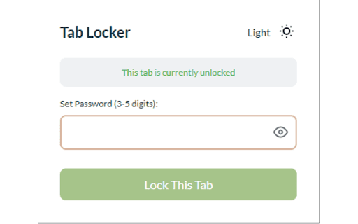 Tab Locker :: Secure tab locking with advanced features including dark mode and encryption