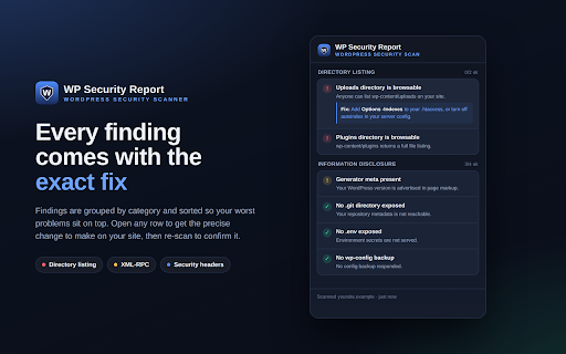 WP Security Report :: Secure your Wordpress site with WP Security Report