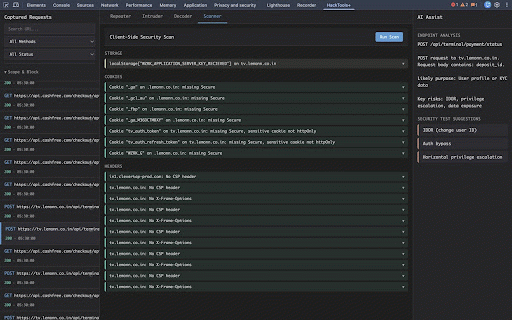 HackTools+ :: HackTools++: Repeater, Intruder, Decoder, and Scanner in DevTools. Capture, edit, and replay HTTP requests for testing.