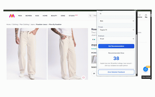 SYVORA AI Size Assistant :: AI-powered clothing size recommendations for Amazon, Myntra, Flipkart, and Meesho.