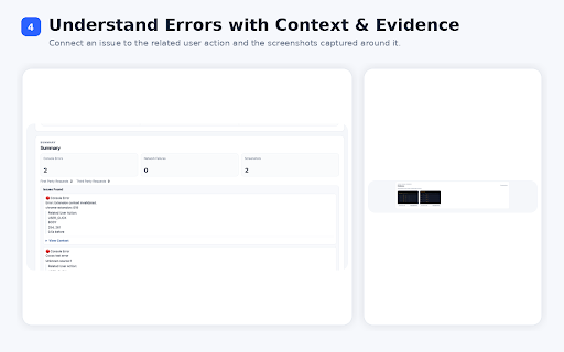 DebugPilot :: Capture console errors, network failures, user actions, screenshots, and debugging context in one local session.