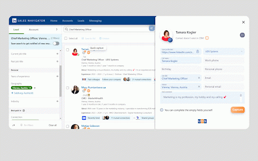 UDS LinkedIn Scraper for D365 :: Save LinkedIn users and companies to your D365 CRM in 1 click