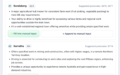 WHV Postcode Marker :: Australian working holiday visa postcode marker for Google Maps / 澳大利亚打工度假签证集签地图助手
