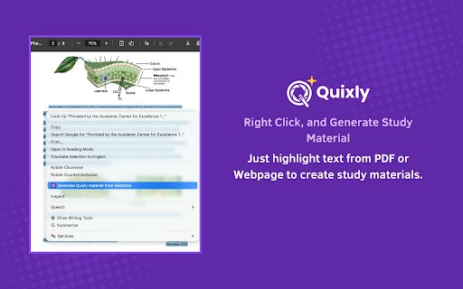 Quixly - AI Flashcards and Quiz :: Generate quizzes, flashcards, study guides, and more from any webpage content with AI