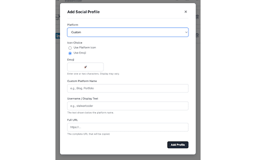 ClipLinks :: Instantly copy your social media and website links with a single click.