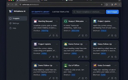 WriteMate AI :: Generate emails instantly with context-aware AI on Gmail and Outlook. Includes tone control, thread summary, and smart replies.
