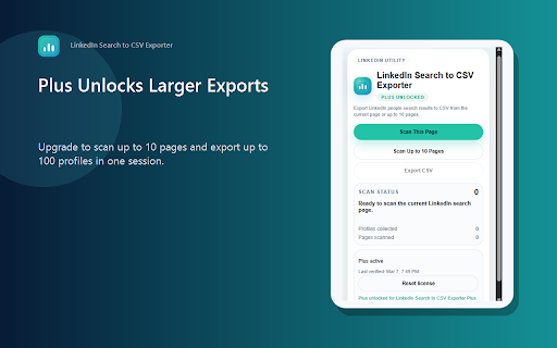 LinkedIn Search to CSV Exporter :: Export LinkedIn people search results to CSV from the current page or up to 10 pages.