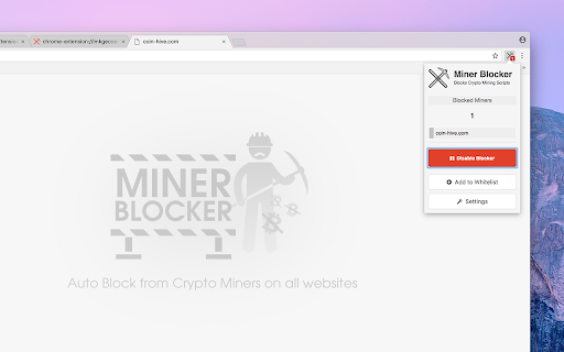 Miner Blocker - Block Coin Miners :: Auto Block from Crypto Miners on all websites.