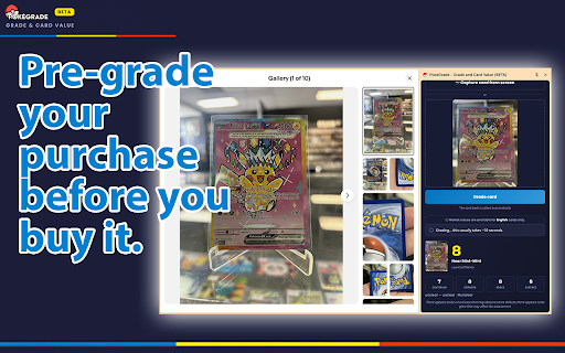 PokeGrade - Grade and Card Value (BETA) :: Identify a Pokémon card and see its market value, or grade a card from a photo. BETA — English cards only.