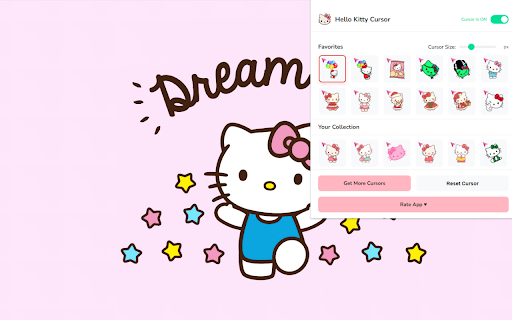 Hello Kitty Cursor ♥ Custom Cursor for Chrome™ :: Enjoy 60 adorable Hello Kitty cursors! Cute faces, outfits & more for a kawaii browser look.