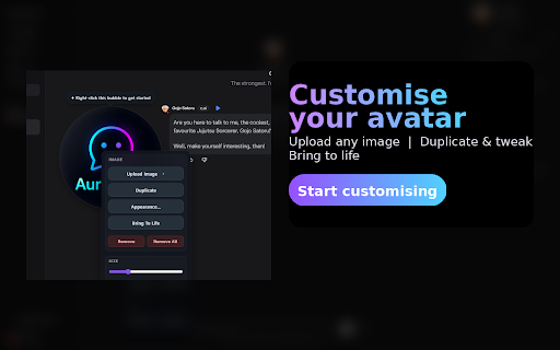 AuraSync :: AuraSync: Floating avatar bubbles, reactions, life mode & immersive enhancements.