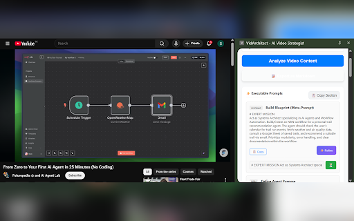 VidArchitect - AI Video Strategist :: Transform YouTube videos into architect-ready projects using AI.