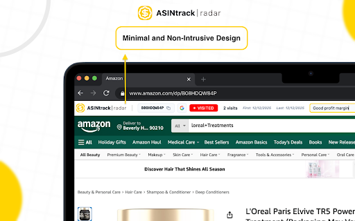 ASINtrack Radar - Amazon Product Visit History Tracker :: See instantly if you’ve visited an ASIN before and stop re-analyzing the same products. Track visits, add notes and source faster.