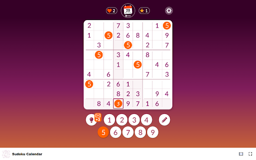 Sudoku Calendar Game - Play Free, Ad-Free Sudoku Anytime! :: Dive into Sudoku with our sleek Chrome extension - play anytime, anywhere, totally ad-free!