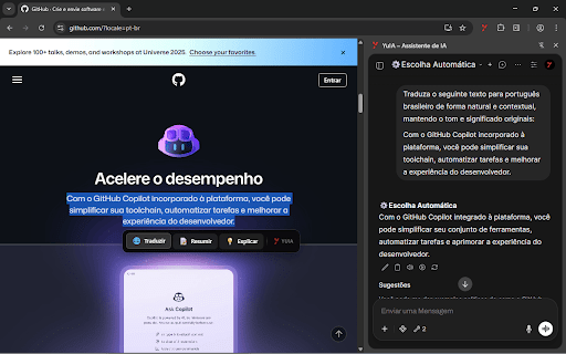 YuIA – AI Assistant :: All the top AIs in your browser: ChatGPT, Gemini, DeepSeek and more. Translate, summarize and explain texts with just one click!