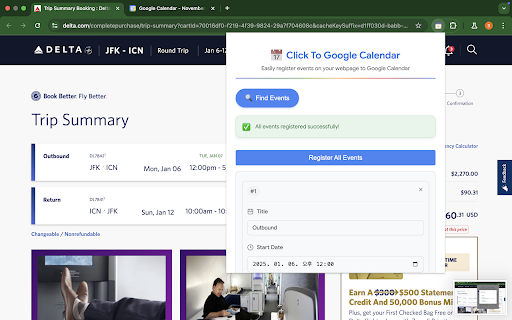 Web2Calendar :: Find events on the current page and add them to Google Calendar.