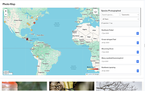 eBird Sightings Mapper :: Interactive maps for eBird sightings using your data. Visualize alerts, targets, checklists, life lists, and media locations.
