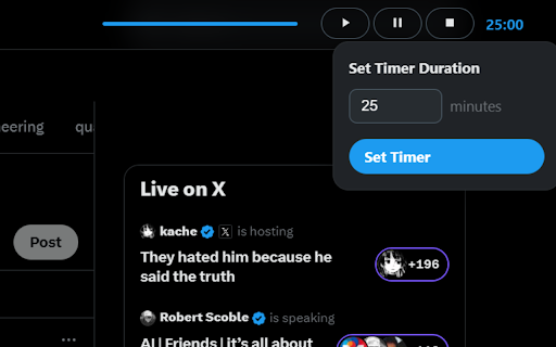 X Daily Stats :: Track your daily X interactions and manage time with built-in timers