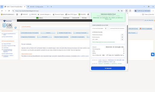 InfoJOB :: Automação de consultas INFOJUD no eCAC da Receita Federal para uso judicial.