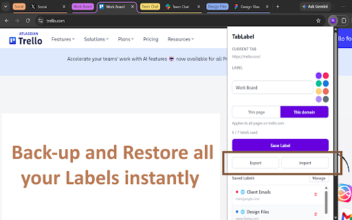 TabLabel :: Rename and label your tabs. They stay labeled forever.