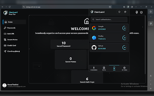 ClawGuard Password Manager :: Secure password manager - save and autofill passwords seamlessly