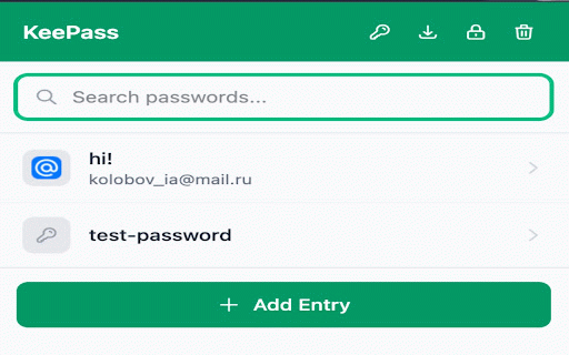KeePass Password Manager :: KeePass-compatible password manager. All data is encrypted locally — nothing leaves your browser.