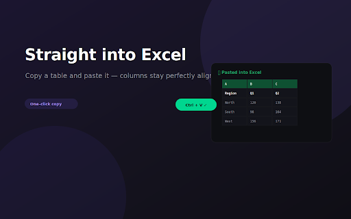 Table Snatcher — Tables, Images & OCR :: Extract web tables to CSV/Excel in one click. Grab page images, and turn a table screenshot into editable data with OCR.