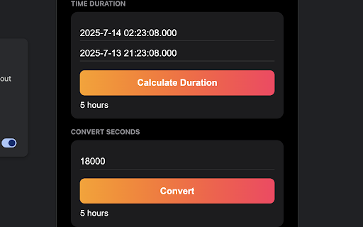 Timestamp Webkit :: Convert between epoch timestamps and human‑readable dates, calculate durations, and more.