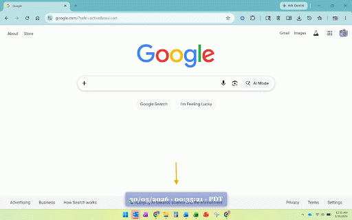 DTimestamp Overlay :: Live date, time and timezone overlay on every browser page for screenshot timestamping and audit trails.
