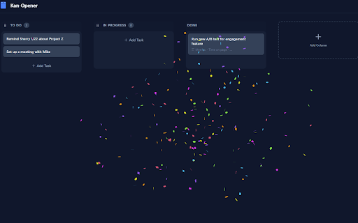Kan-Opener :: A privacy-focused Kanban board for the browser's new tab page.