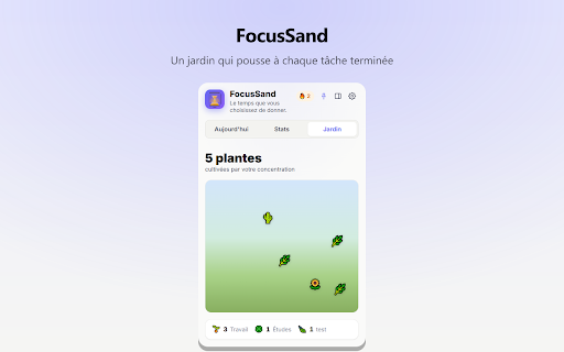 FocusSand :: Gérez vos tâches du jour avec un timer visuel élégant et restez focus.