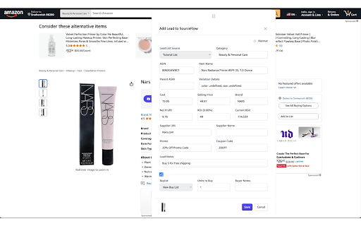 SourceFlow Amazon Extension :: -