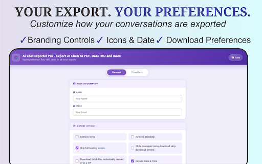 AI Chat Exporter Pro – Export AI Chats to PDF, Docs, MD and More :: Export ChatGPT, Claude, Gemini, DeepSeek, and Grok conversations to PDF, DOCX, Markdown, HTML, or JSON.