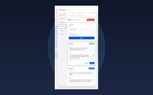 LaneIQ — DAT Load Matcher :: Highlights DAT loads that match your freight history. Color-coded by tier: same lane + broker, same lane, or same origin.