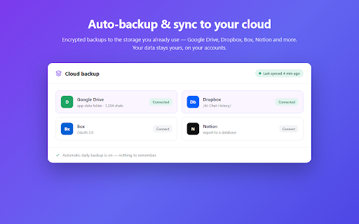 Be Mimos: AI Chat Export, Search & Backup :: Auto-save, export, search and curate your conversations across 41 AI and creative platforms.