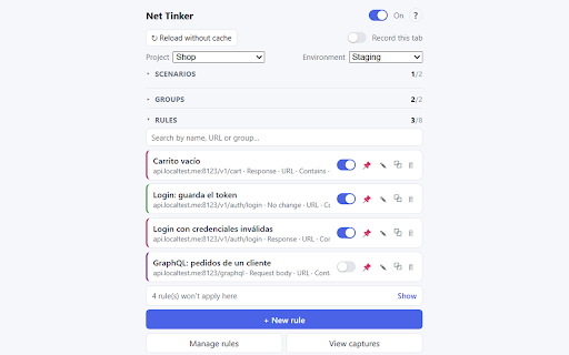 Net Tinker: Mock & Modify API Responses :: Mock, redirect, delay or rewrite HTTP requests from the browser. No backend, no account, everything stays on your machine.