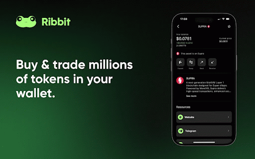 Ribbit Wallet - Non-custodial crypto wallet :: Ribbit Wallet is your user-friendly, non-custodial, multichain wallet and payment app built on Supra’s high-speed Layer 1 network.