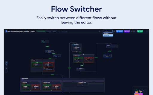 Advanced Power Automate Visual Studio :: Visualize, edit, search, and manage complex Power Automate flows with an interactive graph and powerful JSON editor.
