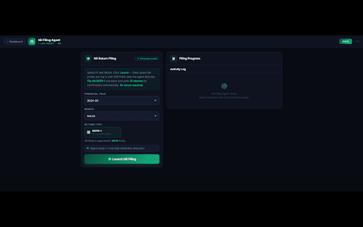GAIA — GST Artificial Intelligence Assistant :: GAIA — Professional GST automation agents. Downloading,Invoices Assist,Filing agents. By SurensInffotek.