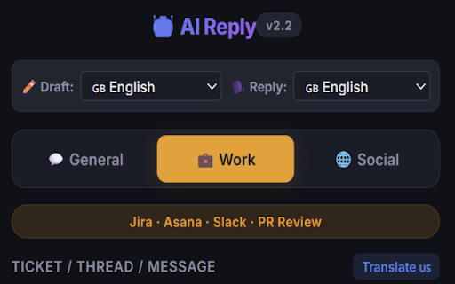 AI Reply Assistant :: AI Assistant for translating and replying to messages using Gemini AI.