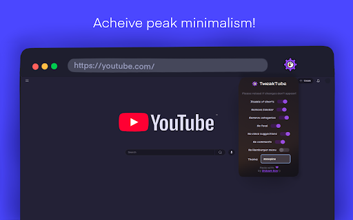 TweakTube :: Helps you to customize youtube to your liking!