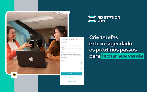 CRM para Vendas por WhatsApp :: As principais funcionalidades do RD Station CRM na tela seu WhatsApp Web