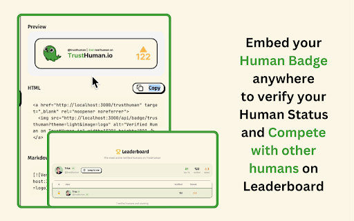 TrustHuman :: Verify you're human when commenting on LinkedIn, X, and Facebook