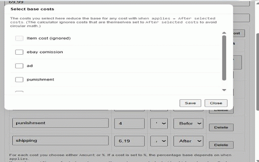 Profit Calculator PRO :: Calculate net profit, margin, and detailed cost breakdowns from brutto sales with saved profiles.