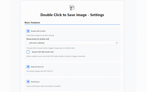 Double Click to Save Image :: A simple tool to easily download images with double-click.