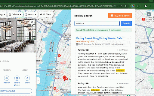 Google Maps Review Search :: Search through Google Maps reviews for specific keywords