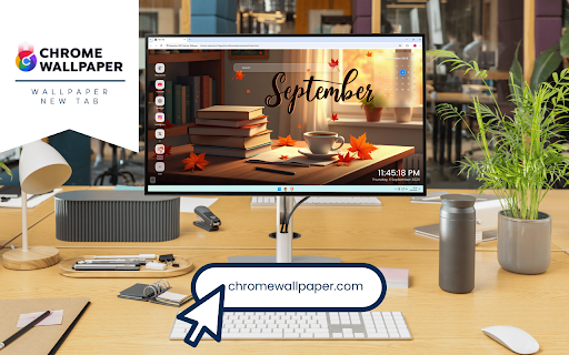 September 2025 Calendar Wallpaper :: Beautiful September wallpaper featuring autumn leaves, cozy fall vibes, and seasonal transition themes.