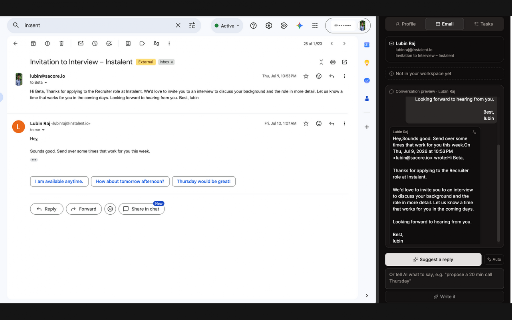 Instalent :: Source, enrich and save leads into Instalent, right from the profile you're viewing.