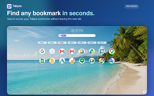 Tabpia New Tab :: A modern new tab workspace with workspaces, bookmarks, and wallpapers.