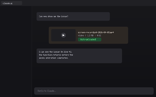 ScreenDrop - Record Screen & Drop Into Claude, ChatGPT, Grok, Gemini :: Record your screen and drop the video straight into Claude, ChatGPT, Grok, or Gemini.